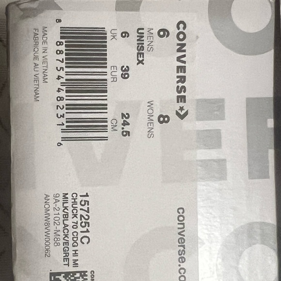 Comme des Garçons PLAY Converse Women's Polka Dot High-Top Sneakers - Picture 12 of 12